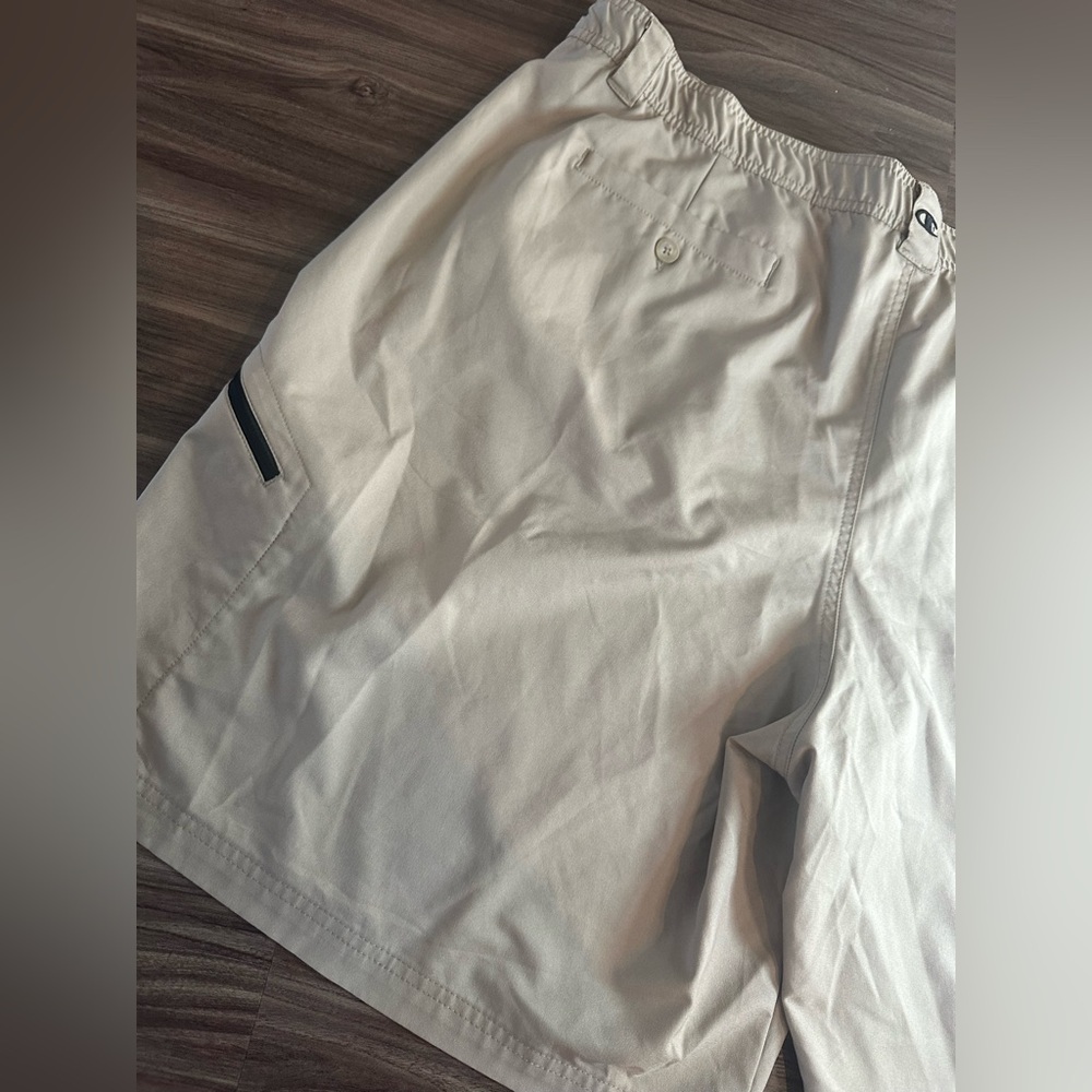 Champion Khaki Performance Shorts Men’s 4XL Lightweight Beige Athletic Shorts - Picture 13 of 14